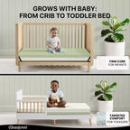 Matelas pour lit de bébé et tout-petit Beautyrest Silver PureAir à deux niveaux - Greenguard Gold - Blanc/Vert