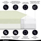 Matelas pour lit de bébé et tout-petit Beautyrest Silver PureAir à deux niveaux - Greenguard Gold - Blanc/Vert