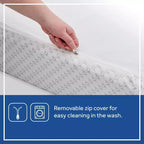 Matelas en mousse respirante Sealy Refresh pour lit de bébé 6" - Blanc : Côté ferme/Côté souple, Hypoallergénique, Housse imperméable