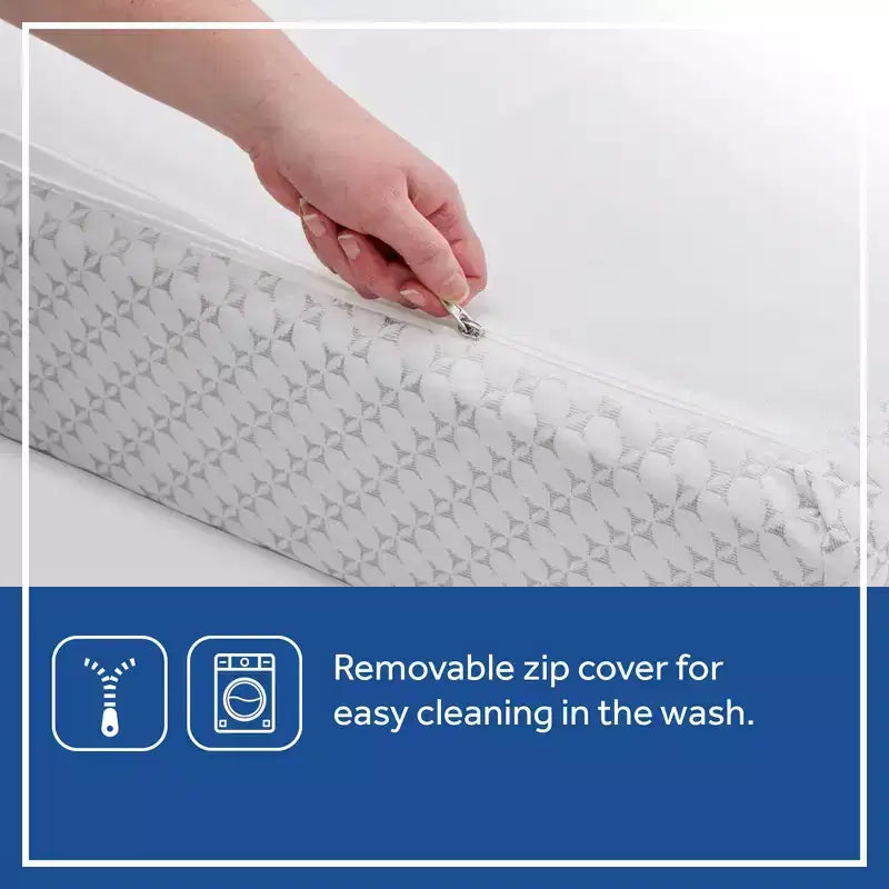 Matelas en mousse respirante Sealy Refresh pour lit de bébé 6" - Blanc : Côté ferme/Côté souple, Hypoallergénique, Housse imperméable