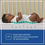 Matelas en mousse respirante Sealy Refresh pour lit de bébé 6" - Blanc : Côté ferme/Côté souple, Hypoallergénique, Housse imperméable