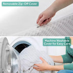 Matelas en mousse respirante Sealy Refresh pour lit de bébé 6" - Blanc : Côté ferme/Côté souple, Hypoallergénique, Housse imperméable