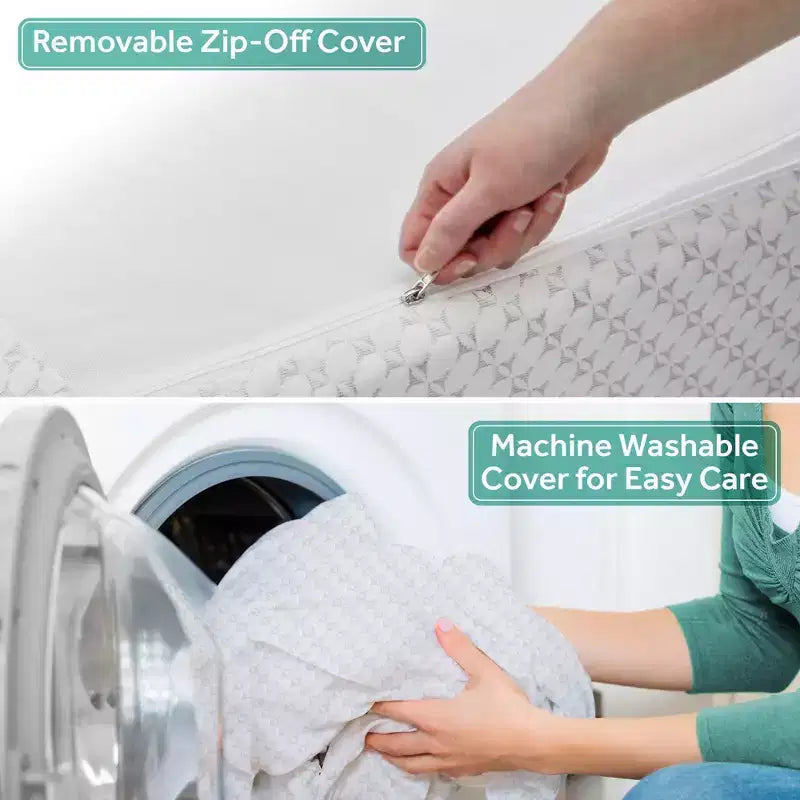 Matelas en mousse respirante Sealy Refresh pour lit de bébé 6" - Blanc : Côté ferme/Côté souple, Hypoallergénique, Housse imperméable