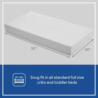 Matelas en mousse respirante Sealy Refresh pour lit de bébé 6" - Blanc : Côté ferme/Côté souple, Hypoallergénique, Housse imperméable