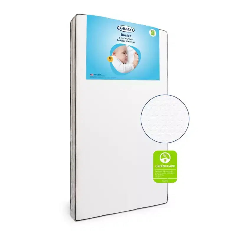 Matelas de lit de bébé et de lit pour tout-petits Graco Basics 5" : Ferme, housse imperméable, matelas en fibre de taille standard