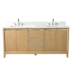 Meuble-lavabo Vanity Art avec évier en céramique et dessus en marbre reconstitué