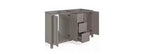 Meuble-lavabo de salle de bain Alaterre Furniture Williamsburg de 60 po à double vasque - Meuble autoportant sans plateau, gris