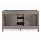 Meuble-lavabo de salle de bain Alaterre Furniture Williamsburg de 60 po à double vasque - Meuble autoportant sans plateau, gris
