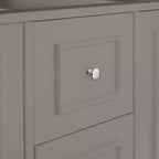 Meuble-lavabo de salle de bain Alaterre Furniture Williamsburg de 60 po à double vasque - Meuble autoportant sans plateau, gris