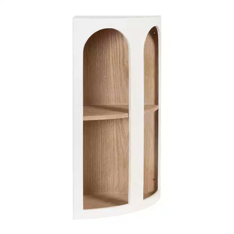 Kate & Laurel All Things Decor 16" Elloree Corner Shelf White/Natural