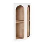 Kate & Laurel All Things Decor 16" Elloree Corner Shelf White/Natural