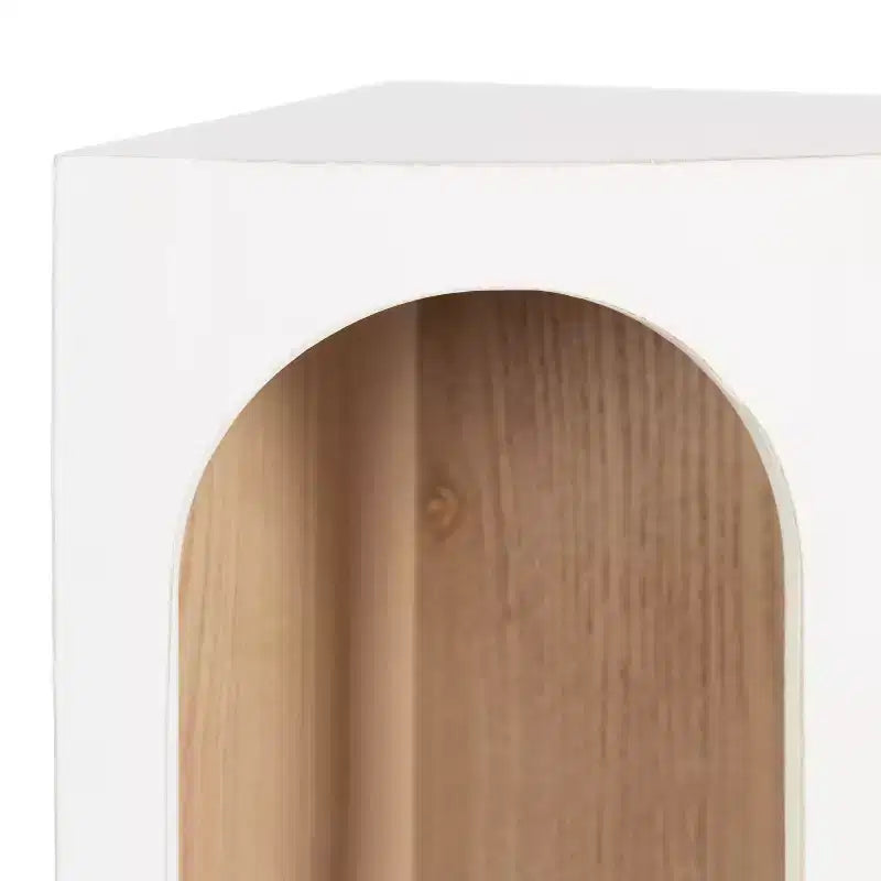 Kate & Laurel All Things Decor Étagère d'angle Elloree 40,6 cm Blanc/Naturel