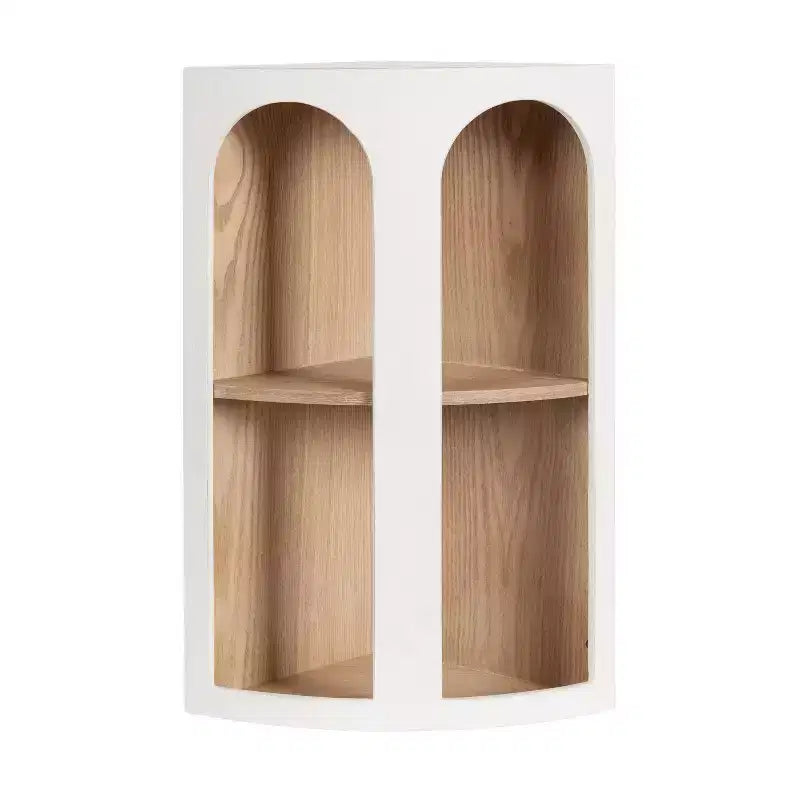 Kate & Laurel All Things Decor Étagère d'angle Elloree 40,6 cm Blanc/Naturel