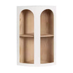 Kate & Laurel All Things Decor Étagère d'angle Elloree 40,6 cm Blanc/Naturel
