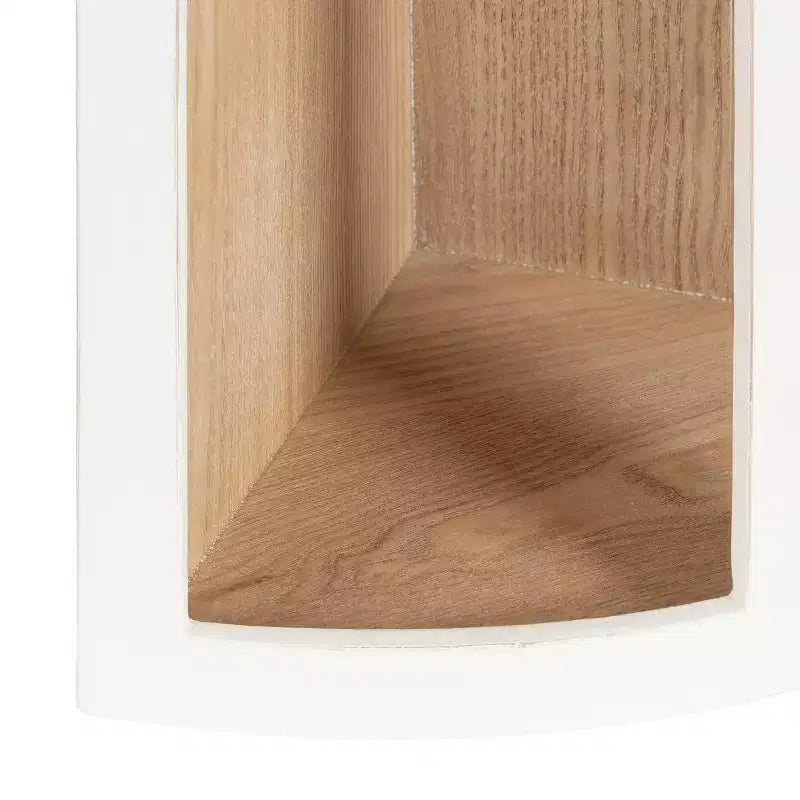 Kate & Laurel All Things Decor Étagère d'angle Elloree 40,6 cm Blanc/Naturel