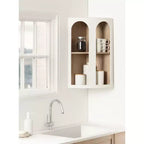 Kate & Laurel All Things Decor Étagère d'angle Elloree 40,6 cm Blanc/Naturel