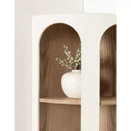 Kate & Laurel All Things Decor Étagère d'angle Elloree 40,6 cm Blanc/Naturel