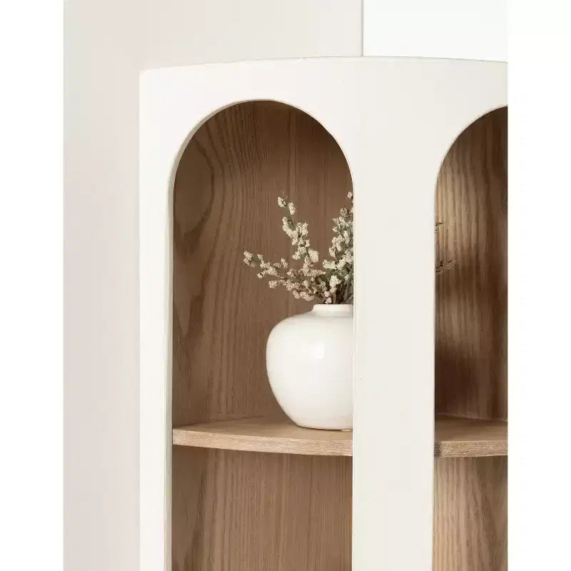 Kate & Laurel All Things Decor Étagère d'angle Elloree 40,6 cm Blanc/Naturel