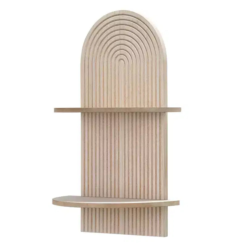American Art Decor Lunar Ledges Wall Shelf Brown