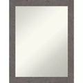 22" x 28" Non-Beveled Rustic Plank Gray Narrow Bathroom Wall Mirror - Amanti Art