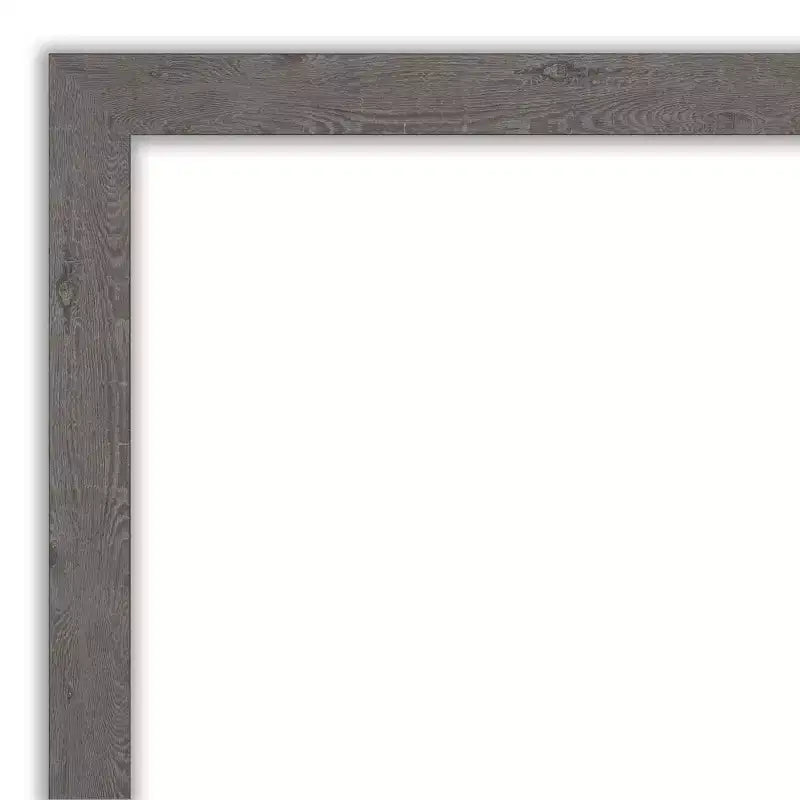 Miroir mural étroit de salle de bain en planche rustique grise sans biseau 22" x 28" - Amanti Art