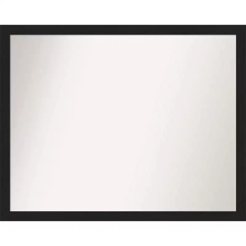 30" x 24" Non-Beveled Grace Brushed Metallic Black Narrow Wall Mirror - Amanti Art: Modern Rectangle, Polystyrene Frame
