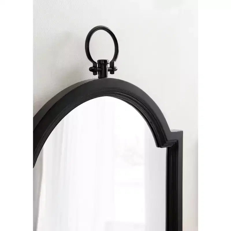 Kate & Laurel All Things Decor Miroir Mural Ohara Arch Noir 18"x30" : Style Traditionnel, Dessus Arrondi, Montage Mural