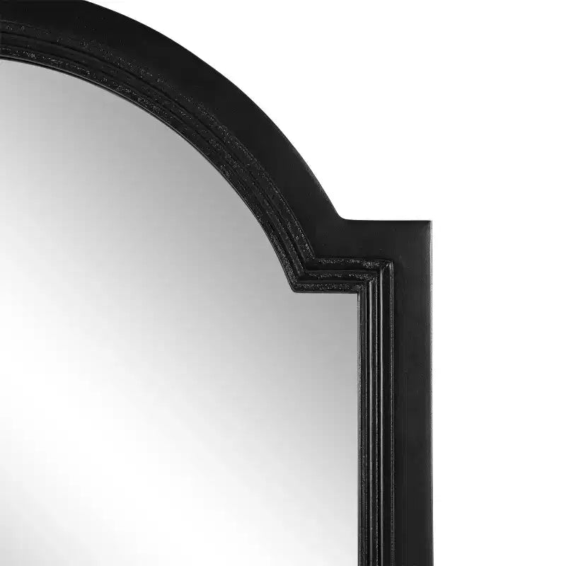 Kate & Laurel All Things Decor Miroir Mural Ohara Arch Noir 18"x30" : Style Traditionnel, Dessus Arrondi, Montage Mural