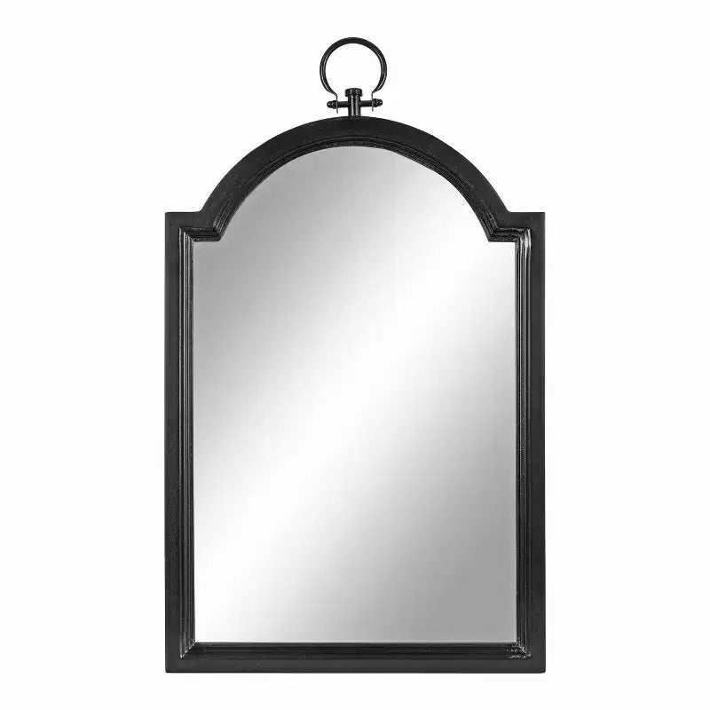 Kate & Laurel All Things Decor Miroir Mural Ohara Arch Noir 18"x30" : Style Traditionnel, Dessus Arrondi, Montage Mural
