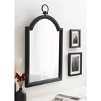 Kate & Laurel All Things Decor Miroir Mural Ohara Arch Noir 18"x30" : Style Traditionnel, Dessus Arrondi, Montage Mural