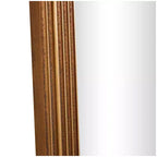 Miroir mural ovale en bois 51 po x 22 po avec cadre sculpté dimensionnel brun – Olivia & May
