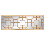 Miroir encadré Aldrich 46"x15.75" or antique Howard Elliott : Style moderne, fixation murale en MDF, aucun assemblage requis
