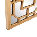 Miroir encadré Aldrich 46"x15.75" or antique Howard Elliott : Style moderne, fixation murale en MDF, aucun assemblage requis