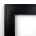 Miroir mural en bois noir Nero 42" x 31" sans biseau - Amanti Art : Rectangulaire moderne, quincaillerie de montage incluse