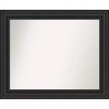 Amanti Art 34"x28" Non-Beveled Shipwreck Black Bathroom Wall Mirror: Rectangle, Polystyrene Frame, Wall Mounted