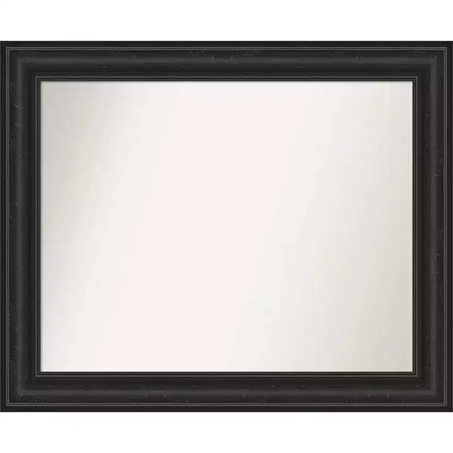 Amanti Art 34"x28" Non-Beveled Shipwreck Black Bathroom Wall Mirror: Rectangle, Polystyrene Frame, Wall Mounted