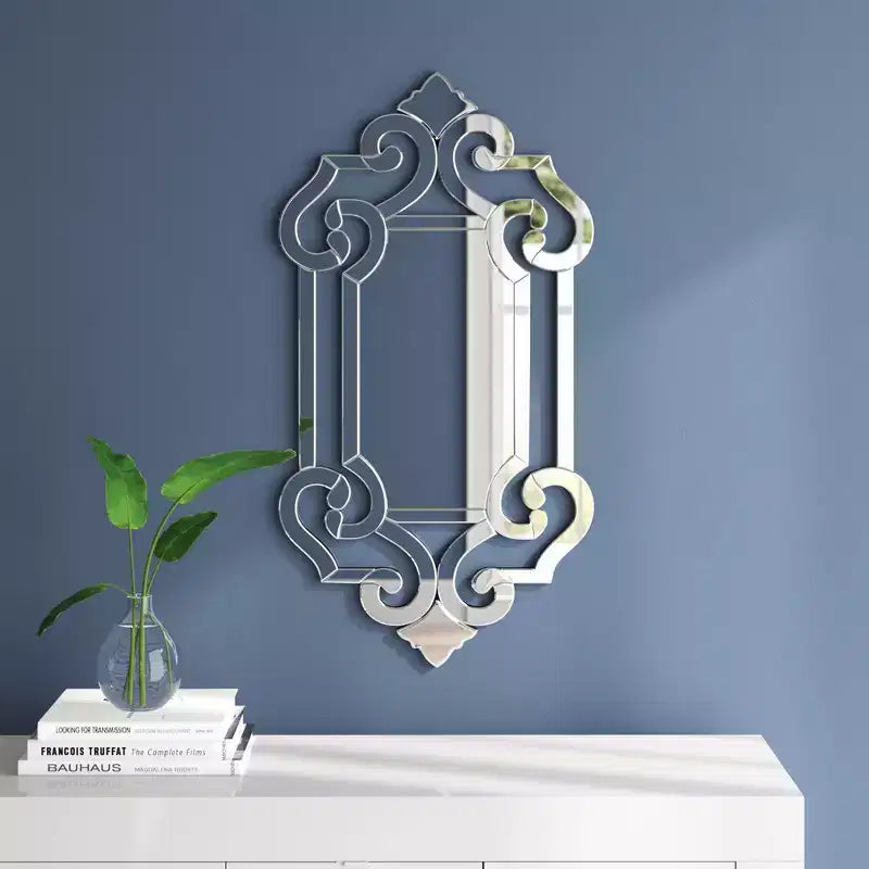 Miroir mural sans cadre Howard Elliott Allan Andrews 54"x14" Collection Whitby : Style moderne, Matériau verre, Fixation murale