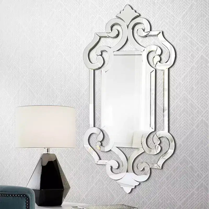 Miroir mural sans cadre Howard Elliott Allan Andrews 54"x14" Collection Whitby : Style moderne, Matériau verre, Fixation murale