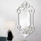Miroir mural sans cadre Howard Elliott Allan Andrews 54"x14" Collection Whitby : Style moderne, Matériau verre, Fixation murale