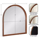 Miroir mural en bois Hatherleigh Arch Kate & Laurel All Things Decor 81 x 91 cm Noyer Marron