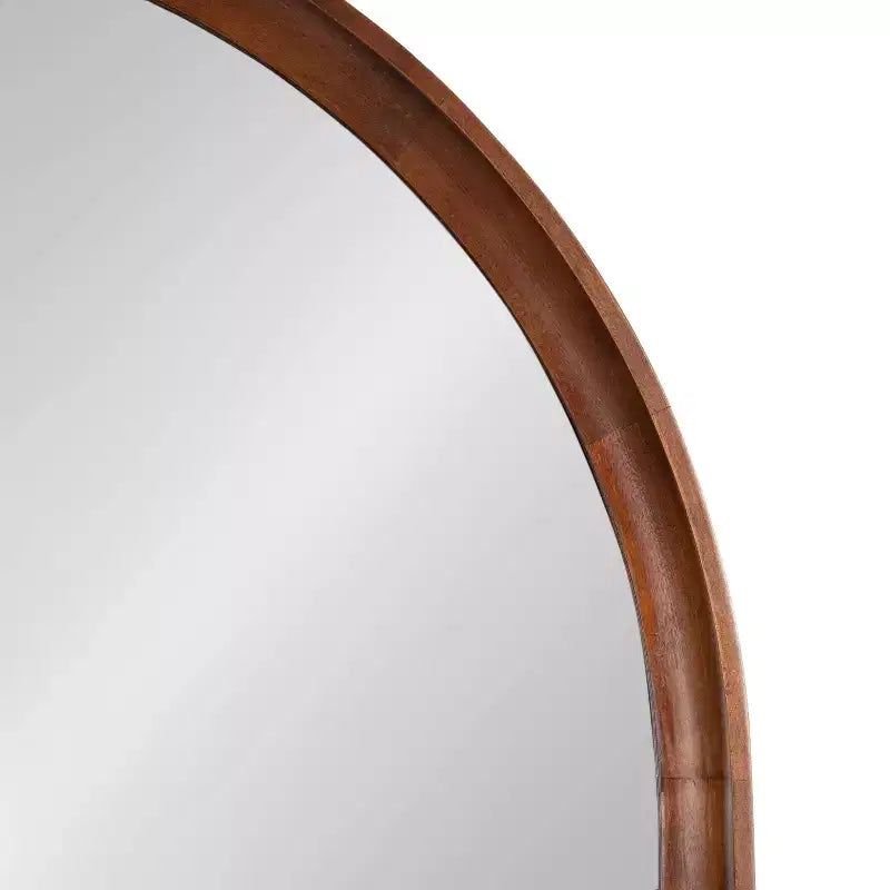 Miroir mural en bois Hatherleigh Arch Kate & Laurel All Things Decor 81 x 91 cm Noyer Marron