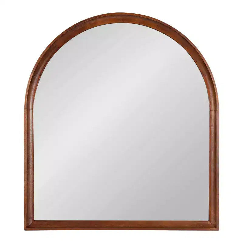 Miroir mural en bois Hatherleigh Arch Kate & Laurel All Things Decor 81 x 91 cm Noyer Marron