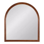 Miroir mural en bois Hatherleigh Arch Kate & Laurel All Things Decor 81 x 91 cm Noyer Marron