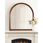 Miroir mural en bois Hatherleigh Arch Kate & Laurel All Things Decor 81 x 91 cm Noyer Marron