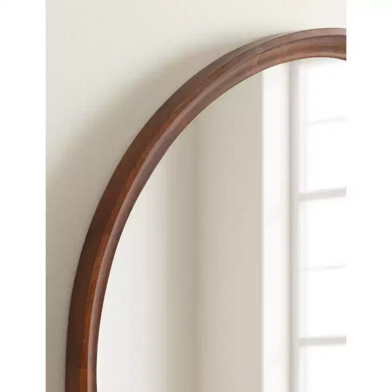 Miroir mural en bois Hatherleigh Arch Kate & Laurel All Things Decor 81 x 91 cm Noyer Marron
