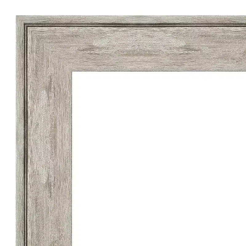 Miroir mural encadré métallique craquelé 25 po x 25 po argent - Amanti Art : Carré biseauté moderne, aucun assemblage requis