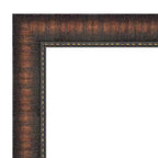Amanti Art Miroir sur pied Caleb Brown encadré, sans biseau, 28"x64" : style ferme rustique, cadre en polystyrène