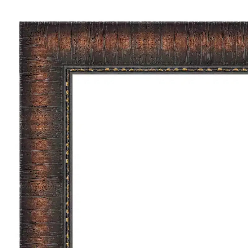 Amanti Art Miroir sur pied Caleb Brown encadré, sans biseau, 28"x64" : style ferme rustique, cadre en polystyrène