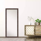 Amanti Art Miroir sur pied Caleb Brown encadré, sans biseau, 28"x64" : style ferme rustique, cadre en polystyrène