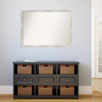 Miroir mural étroit en métal craquelé non biseauté 40" x 29" - Amanti Art : Cadre en polystyrène, quincaillerie de montage incluse